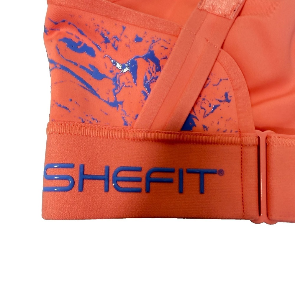 SHEFIT FLEX Orange Sports Bra Size 2Luxe Supportive Activewear Medium Impact - Picture 5 of 7